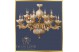 لوستر برنزی کرشمه بزرگ شش شاخه طلا فرانسه