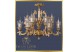لوستر برنزی کرشمه کوچک شش شاخه طلا فرانسه 