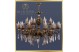 لوستر برنزی یاسمین سه لامپ سلطنتی شش شاخه آنتیک