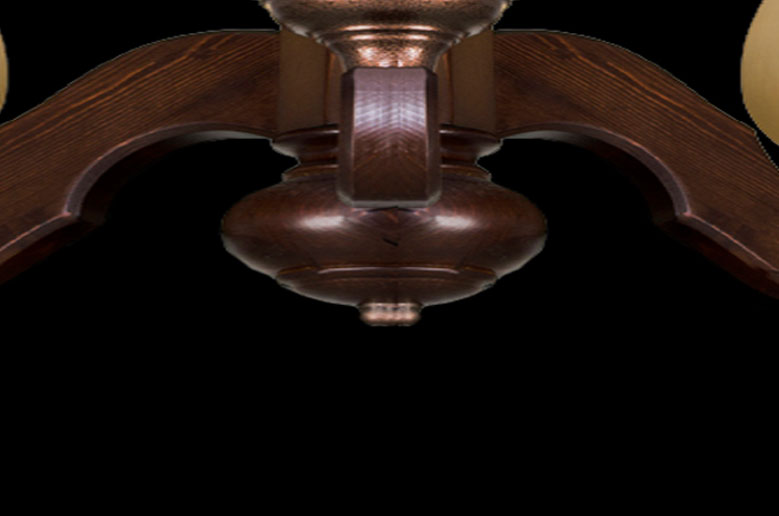 لوستر چوبی دارکار 3 شاخه مدل کلاسیک