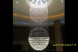 لوستر کریستالی کره  قطر 50 دو طبقه