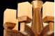 لوستر چوبی پادرا هشت شاخه مدل پانیذ
