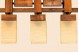 لوستر چوبی پادرا سه شعله خطی مدل رکسانا