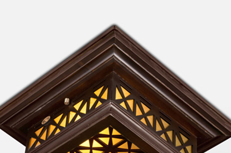 لوستر چوبی سقفی دارکار کوچک مدل توپاز