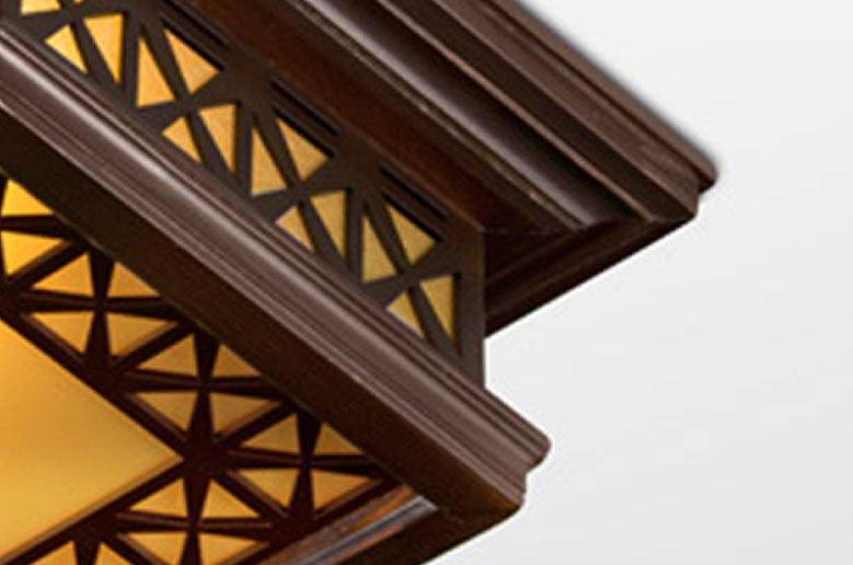 لوستر چوبی سقفی دارکار کوچک مدل توپاز